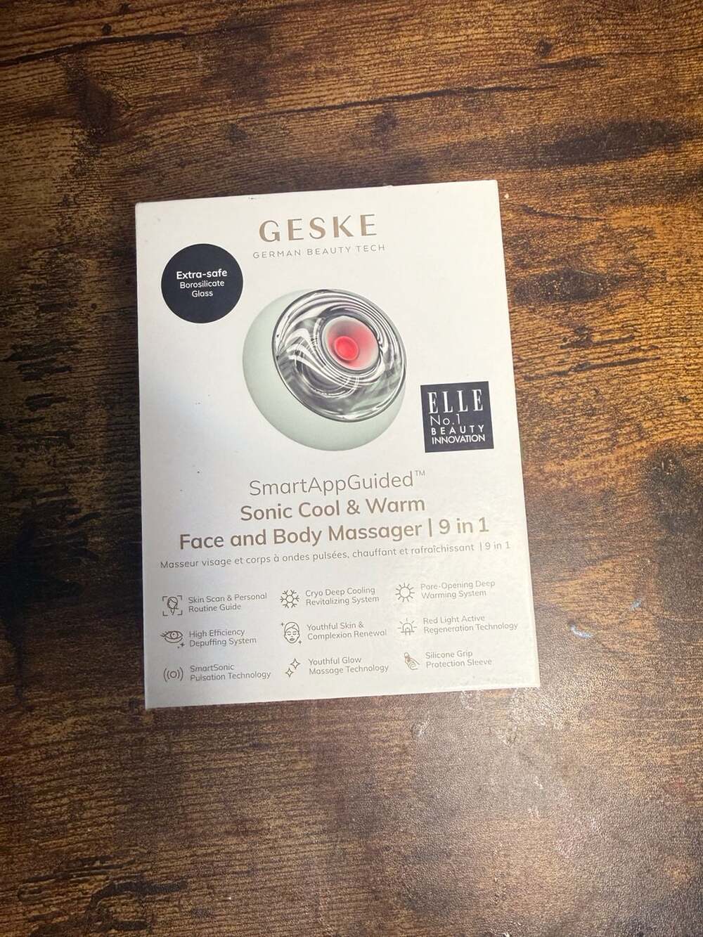 GESKE SmartAppGuided Sonic Cool & Warm Face&Body Massager 9 in 1 Green